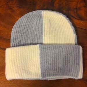 White and Grey Two Tone Beanie